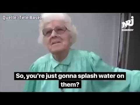 When Your Government Refuses To Protect You: Old German Lady Sorts Migrant Prostitutes Out Herself With Hose!