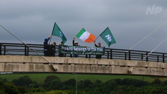 “Ireland Belongs to the Irish” – Bridge Banner in Cork