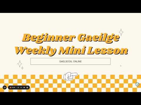 Beginner Irish Language Lesson 01
