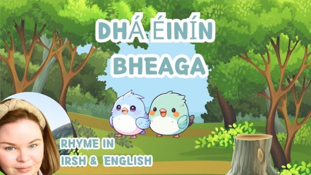 Dhá Éinín Bheaga Two Little Birds Rhyme in Irish & English