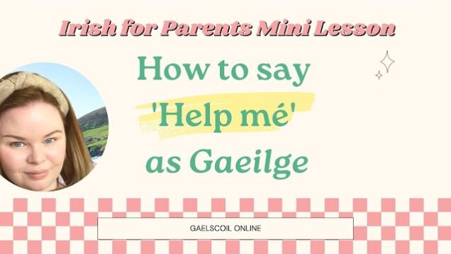 How to say, ‘Help me’, ‘Can you help me?’ and ‘Give me some help’ in Irish, as Gaeilge