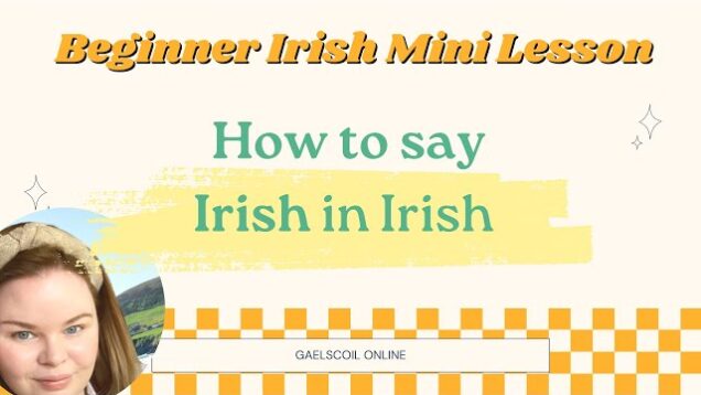 What is Irish Gaelic called; Irish vs Gaelic
