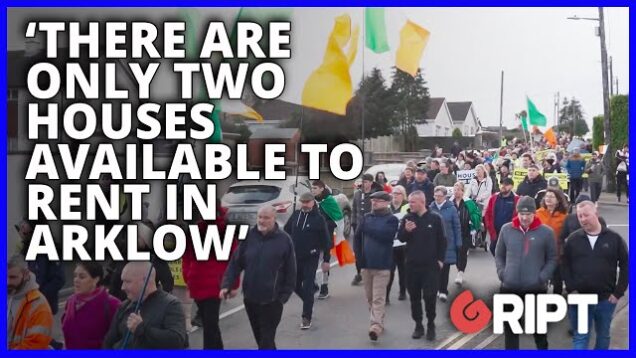 Hundreds attend “Arklow Says No” protest against direct provision centre