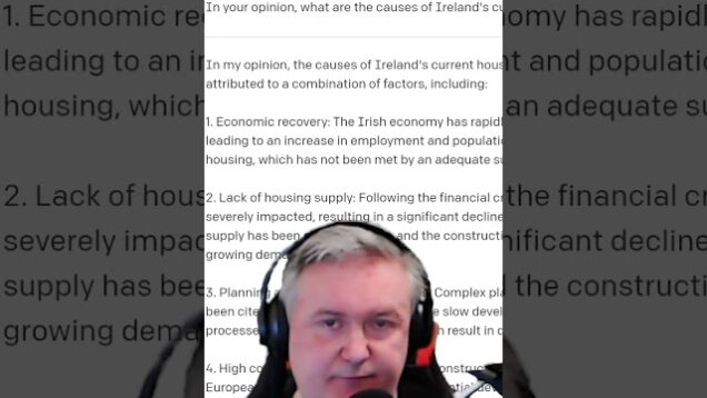 Can Chat GPT4 solve the Irish housing Crisis ?