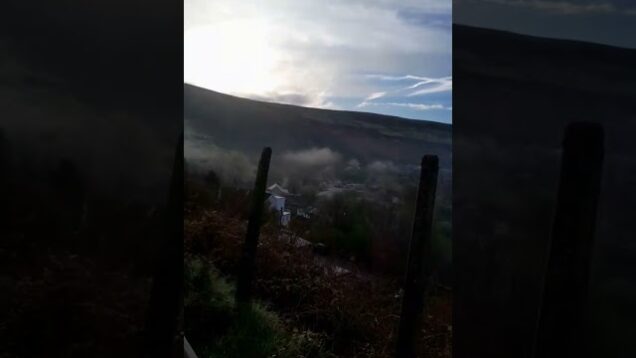Morning View from Wattstown in South Wales valleys